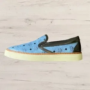 MCM | Shoes | Mcm Mens Visetos Leather Monogram Slip On Loafers  